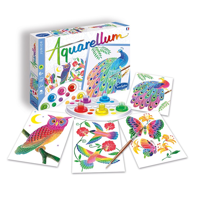 SentosphÃ?Â¨re 3900680 Aquarellum Junior Postcard Animals Painting Set by
